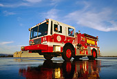 AUT 16 RK0035 01
1992 KME P-22 Pumper #5 Fire Truck Red 3/4 Front View Low Angle By Hangar