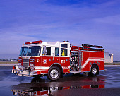 AUT 16 RK0053 02
2001 Pierce Fire Truck 1500 GPM Pumper 3/4 Front View By Hangar