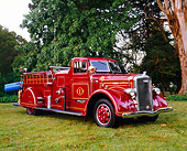 AUT 16 RK0121 01
1939 Ward LaFrance 750 GPM Pumper 3/4 Front View On Grass