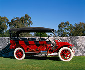 AUT 17 RK0047 03
1913 Stanley 810 Mountain Wagon Red Side View On Grass Blue Sky