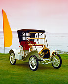 AUT 17 RK0126 06
1908 Buick Model 10 Roadster 3/4 Side View On Dirt By Water Filtered
