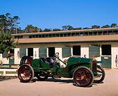 AUT 17 RK0061 08
1908 Hutton Napier Green 3/4 Front View By Horse Stable