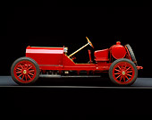 AUT 17 RK0072 04
1907 Darracq Racer Red Profile View On Gray Floor Studio