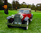 AUT 18 RK0088 03
1929 Isotta-Fraschini Castagna Roadster Red And Black 3/4 Front View On Grass