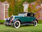AUT 18 RK0807 01
1927 Marmon E75 Locke Speedster 3/4 Front View On Grass By Brick Building
