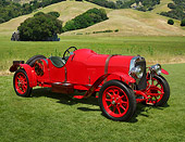 AUT 18 RK0824 01
1921 Alfa Romeo 6330 Red 3/4 Front View On Grass By Hills