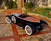 AUT 18 RK0014 12
1924 Rolls Royce Silver Ghost Boattail Speedster Black 3/4 Rear View By Flowers And House