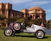 AUT 18 RK0022 09
1929 Ford Model A County Fair Dirt Track White Profile On Grass Palace Of Fine Arts San Francisco