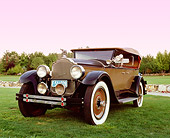 AUT 18 RK0287 03
1926 Packard 326 Phaeton Brown And Black 3/4 Front View On Grass