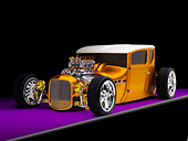 AUT 18 RK0304 01
1927 Ford Coupe Hot Rod Orange 3/4 Front View Studio