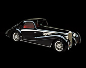AUT 19 RK0271 04
1938 Delage D8 120S Coupe Black 3/4 Side View Studio