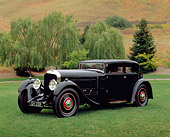 AUT 19 RK0338 02
1930 Bentley Speed Six Corsica Coupe Black 3/4 Side View On Grass