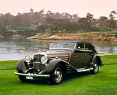 AUT 19 RK0456 01
1938 Maybach Black And Gray Front 3/4 View On Grass By Water
