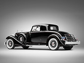 AUT 19 RK0789 01
1933 Packard Twelve Custom Dietrich Coupe Black 3/4 Rear View On White Seamless