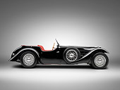 AUT 19 RK0811 01
1938 Bugatti Type 57SC Corsica Convertible Black Profile View On White Seamless