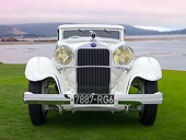 AUT 19 RK0823 01
1933 Delage D8S De Villars Roadster White Head On View On Grass By Water