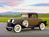 AUT 19 RK0934 01
1931 Oldsmobile Deluxe Business Coupe Brown 3/4 Front View On Pavement By Vineyard
