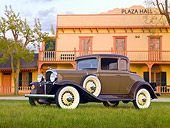 AUT 19 RK0937 01
1931 Oldsmobile Deluxe Business Coupe Brown 3/4 Side View On Grass By Vineyard