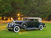 AUT 19 RK0969 01
1933 Pierce Arrow Black 3/4 Side View On Grass By Trees