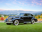 AUT 19 RK1021 01
1939 Cadillac Fleetwood 60 Special Black 3/4 Front View On Grass In Countryside