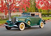 AUT 19 RK1039 01
1933 Auburn Salon 8-105 Mountain Green 3/4 Front View On Pavement By House And Autumn Trees