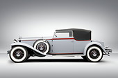 AUT 19 RK1074 01
1932 Stutz DV-32 Ralston Victoria Gray Profile View On White Seamless