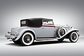 AUT 19 RK1075 01
1932 Stutz DV-32 Ralston Victoria Gray 3/4 Rear View On White Seamless