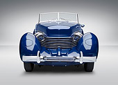 AUT 19 RK1083 01
1937 Cord Supercharged 812 Phaeton Blue Front View On White Seamless