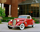 AUT 19 RK0045 06
1936 Auburn Cabriolet Red 3/4 Front View By Building