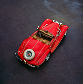 AUT 19 RK0075 02
1936 Mercedes-Benz Convertible Red Overhead Rear 3/4 View On Pavement
