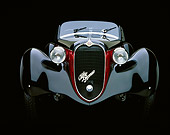 AUT 19 RK0079 06
1939 Alfa Romeo 2500 Super Sport 6C Black And Red Head On Shot Studio