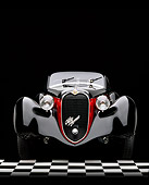 AUT 19 RK0081 04
1939 Alfa Romeo 2500 Super Sport 6C Black And Red Heads On Shot Checkered Floor Studio