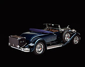 AUT 19 RK0084 02
1930 Packard 850 Roadster Dark Blue 3/4 Rear View Studio