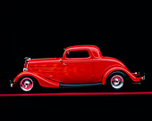 AUT 19 RK0173 06
1934 Ford Coupe Red With Flames Profile On Red Line Studio