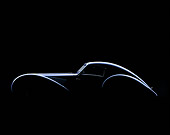 AUT 19 RK0320 09
1939 Talbot Lago 150C-SS Aerodynamic Coupe Silhouette Side View Studio