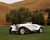 AUT 19 RK0346 02
1931 Alfa Romeo 6C 1750 GS Flying Star White 3/4 Side View On Grass
