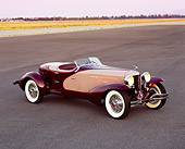 AUT 19 RK0538 03
1931 Cord L29 Speedster Burgundy And Beige 3/4 Front View On Pavement