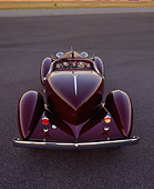 AUT 19 RK0542 02
1931 Cord L29 Speedster Burgundy And Beige Overhead Rear Shot On Pavement