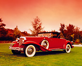 AUT 19 RK0566 02
1931 Chrysler CG Imperial Red 3/4 Front View On Grass By Trees