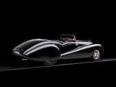 AUT 19 RK0641 01
1937 Delahaye Roadster Black 3/4 Rear View Studio