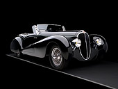 AUT 19 RK0642 01
1937 Delahaye Roadster Black 3/4 Front View Studio