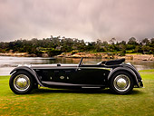 AUT 19 RK0651 01
1931 Daimler Double-Six 50 Corisica Drophead Coupe Black Profile View On Grass By Water
