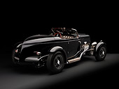 AUT 19 RK0662 01
1934 Zephyr Boat-tail Roadster Black 3/4 Rear View Studio
