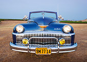 AUT 20 RK0634 01
1948 DeSoto Custom Regal Blue Front View On Grass By Vineyard