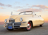 AUT 20 RK0652 01
1948 Packard Super 8 Convertible Arizona Beige 3/4 Front View On Pavement At Dusk
