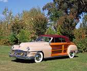 AUT 20 RK0151 03
1947 Chrysler Town & Country Convertible Beige Side 3/4 View On Grass