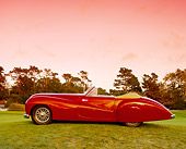 AUT 20 RK0194 01
1948 Delahaye 135 M Pourtout Cabriolet Red Profile View On Grass Filtered