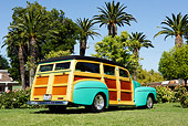 AUT 20 RK0293 01
1942 Ford Woody Green 3/4 Rear View On Grass By Trees