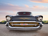 AUT 21 BK0040 01
1957 Chevrolet Bel Air Black Wide Angle Front View On Pavement