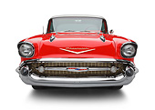 AUT 21 BK0077 01
1957 Chevrolet Bel Air Red And White Front View On White Seamless